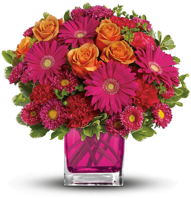 Turn Up The Pink Bouquet arranged by a florist in Burr Ridge, IL : Bud ...